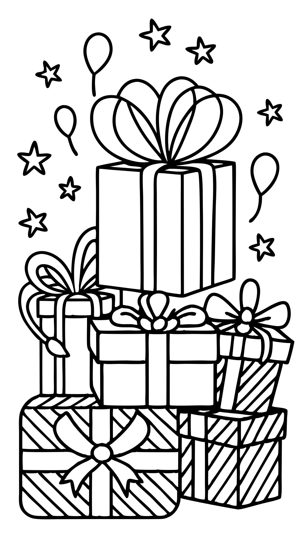 present coloring pages